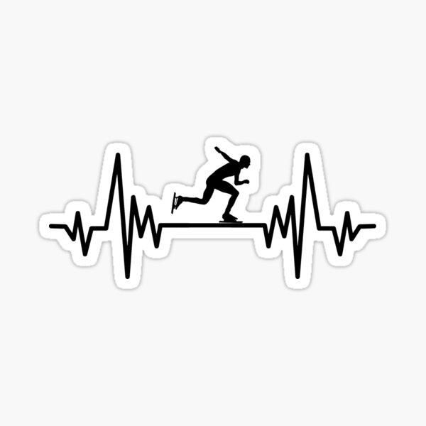 Item preview, Speed Skating Heartbeat, Funny Skating, Speed Skating Saying designed and sold by Aerial Addicts.