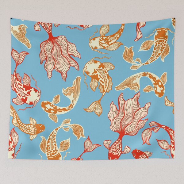 Item preview, Japanese Red Koi Fish Pattern Design - Koi Fish Patterns designed and sold by antevasinart.