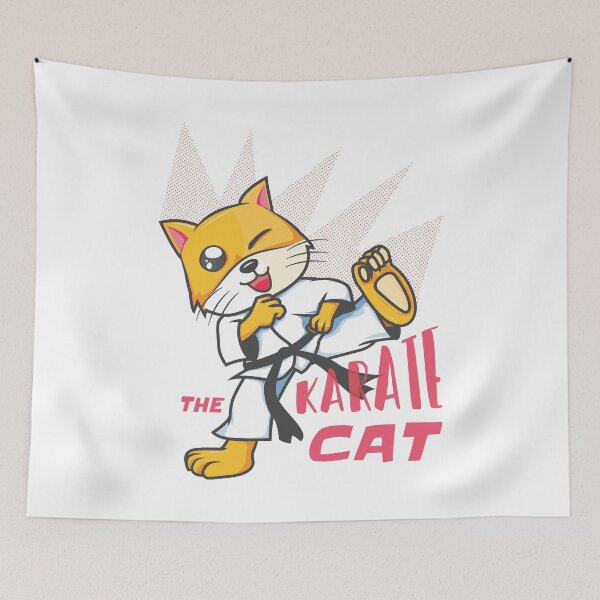 Item preview, The Karate cat, cute design ideal for people who love karate and cats designed and sold by STDesign⭐⭐⭐⭐⭐.