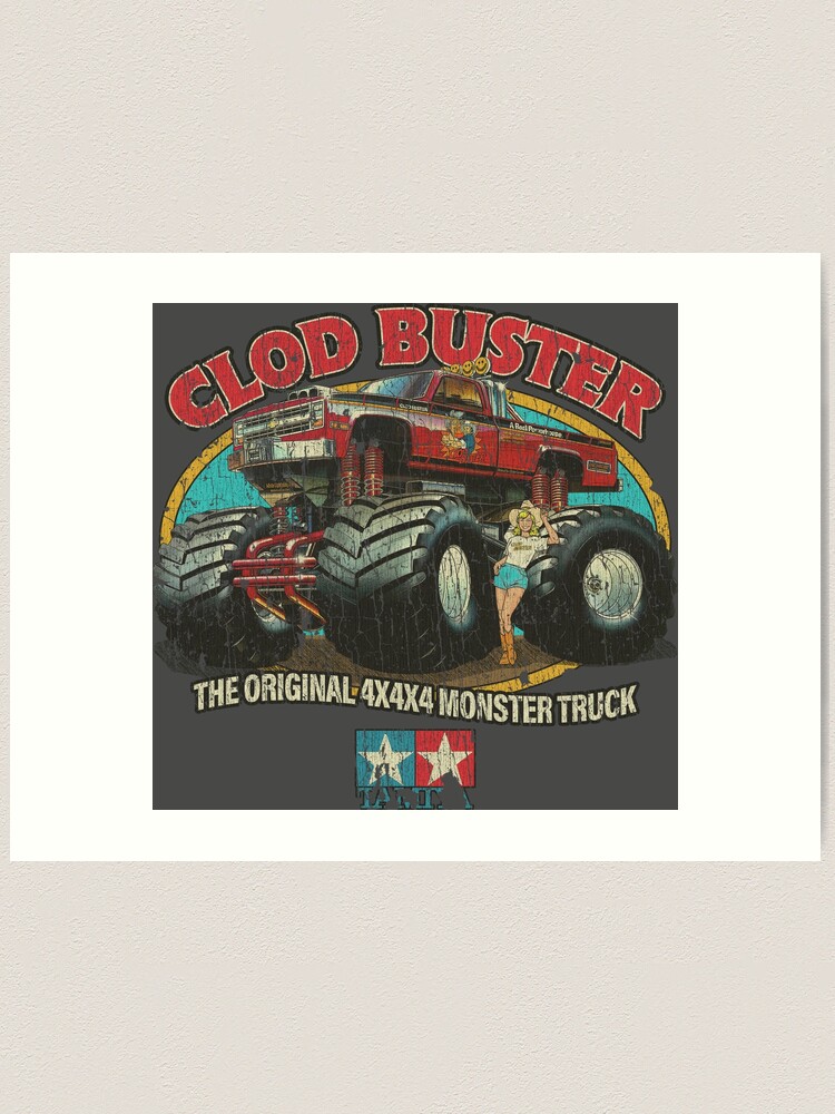 Clod Buster 4x4x4 Monster Truck 1987 Art Board Print for Sale by  AstroZombie6669