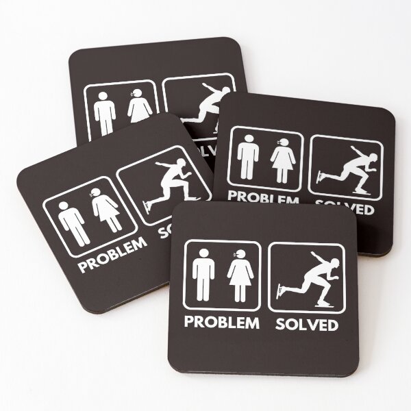 Item preview, Problem Solved Speed Skating, Funny Skating, Speed Skating Saying designed and sold by Aerial Addicts.