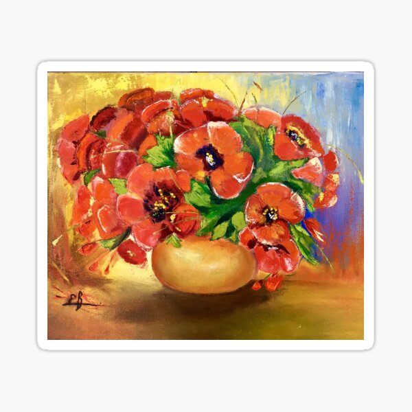 The orange flower Sticker