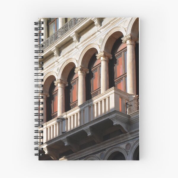 Item preview, Classical Italian marble building facade with columns, arches and balcony  designed and sold by oanaunciuleanu.