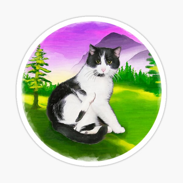 Item preview, black and white big kitty designed and sold by Federico Pagnani.