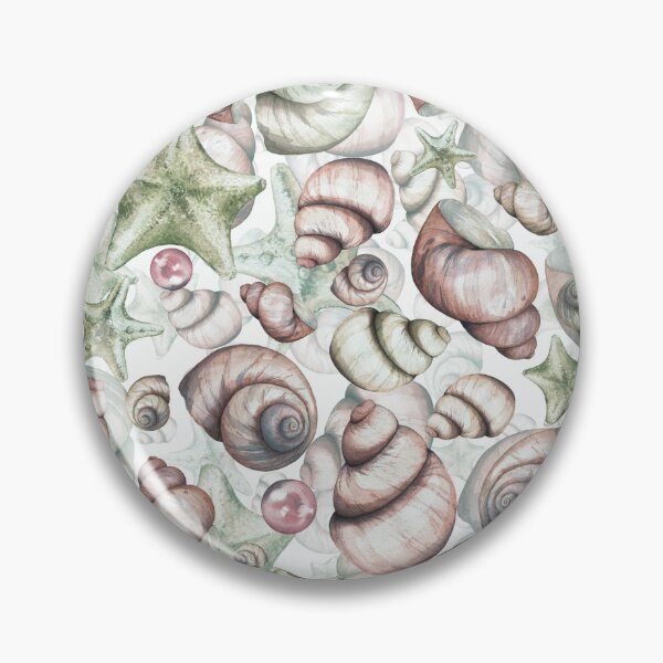 Item preview, Watercolor Seashell Pattern Design - Seashell Patterns designed and sold by antevasinart.