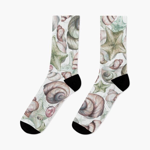 Item preview, Watercolor Seashell Pattern Design - Seashell Patterns designed and sold by antevasinart.
