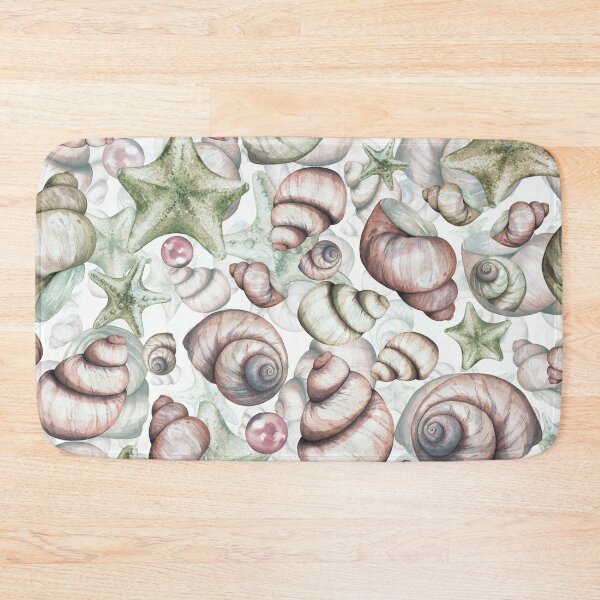 Item preview, Watercolor Seashell Pattern Design - Seashell Patterns designed and sold by antevasinart.