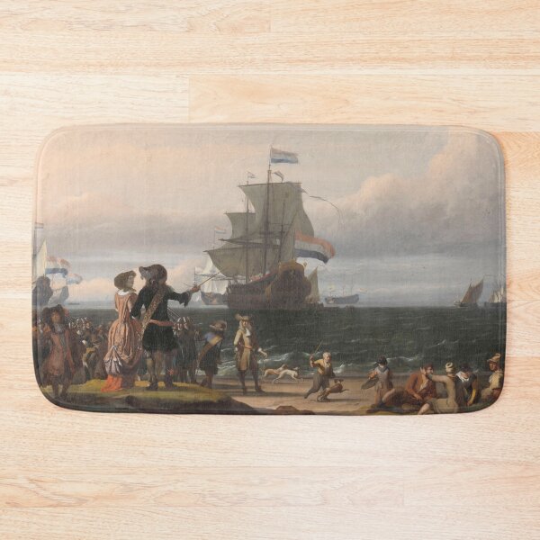 Item preview, Dutch Ships in the Roads of Texel; in the middle the 'Gouden Leeuw',  the Flagship of Cornelis Tromp Ludolf Bakhuizen  designed and sold by OldTimeArt.