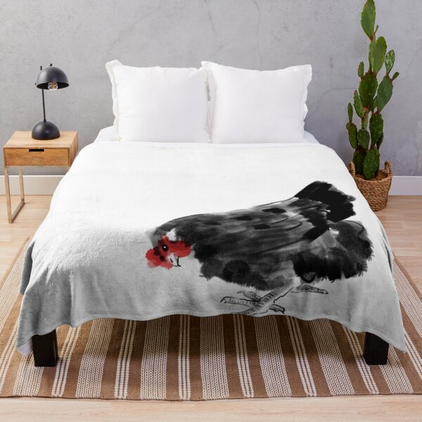 Item preview, Chinese Beautiful clack Hen watercolor art design designed and sold by MsLuciaStore.