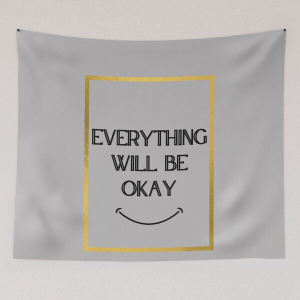 Item preview, everything will be okay essential t-shirts, good vibe t-stickers designed and sold by BLUE  bubble.