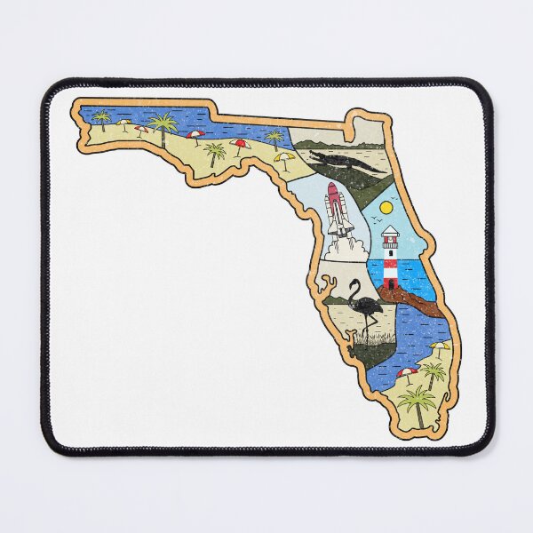 Item preview, Florida Illustrated Map Jacksonville Miami Tampa Everglades National Park Souvenir designed and sold by merchzy.