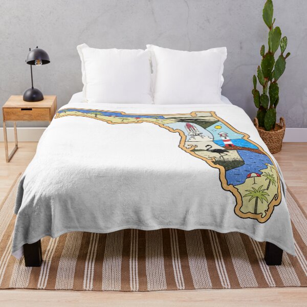 Item preview, Florida Illustrated Map Jacksonville Miami Tampa Everglades National Park Souvenir designed and sold by merchzy.