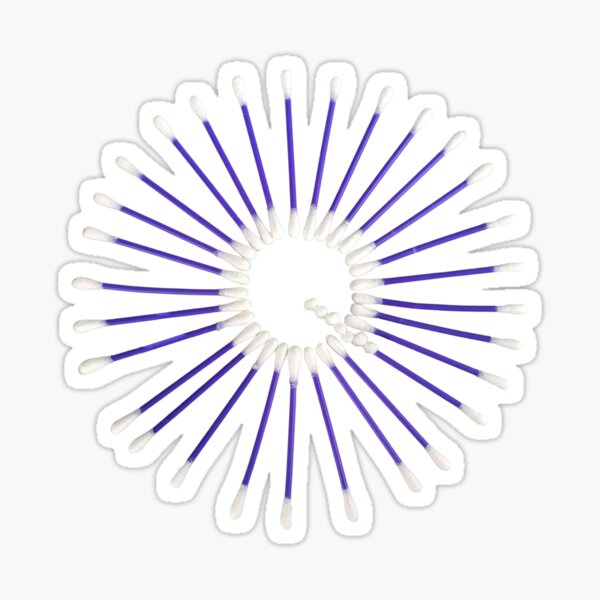 Item preview, Cotton Swab Pattern - Black and Purple Pattern - Weird - Clean your Ears designed and sold by EveryDayDabble.