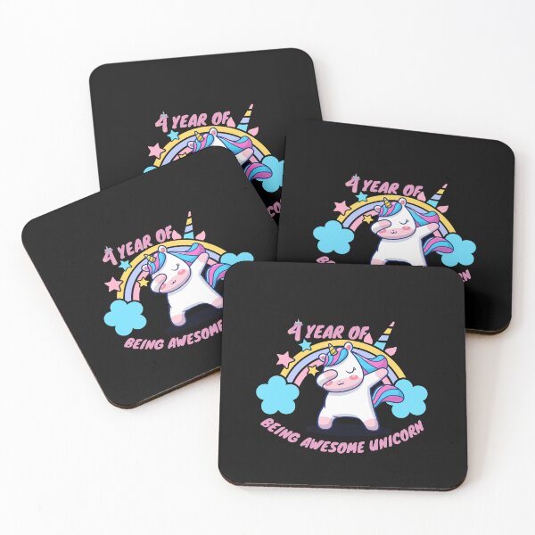 Item preview, 4 year of being awesome unicorn designed and sold by Artistusha.