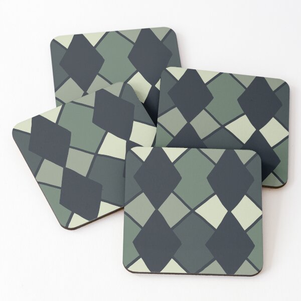 Item preview, Cool Toned Green Geometric Pattern designed and sold by PinniPetal.