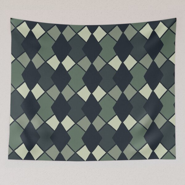 Item preview, Cool Toned Green Geometric Pattern designed and sold by PinniPetal.