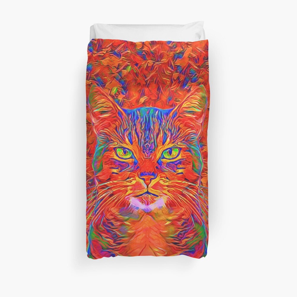 Red Cat Duvet Cover