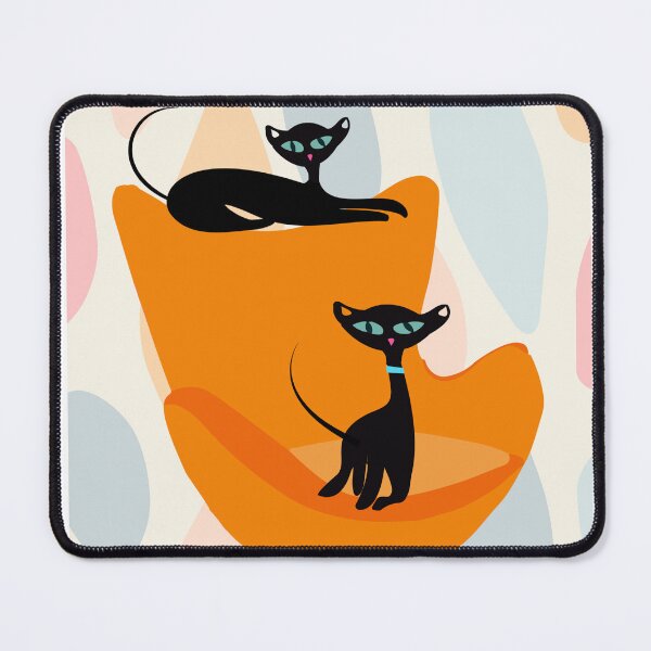 Item preview, A Pair of Atomic Black Retro Chilling on a Midcentury Chair designed and sold by LisWilliams.