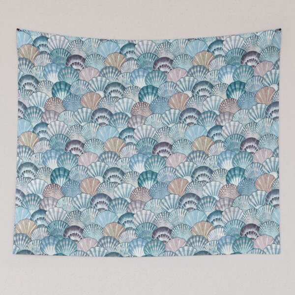 Item preview, Nautical Seashell Pattern Design - Seashell Patterns designed and sold by antevasinart.