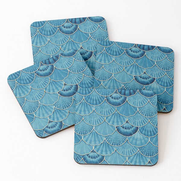 Item preview, Blue Mermaid Scales Pattern Design - Scales Patterns designed and sold by antevasinart.