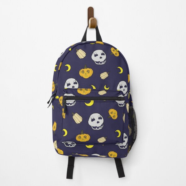 Pumpkin and Skull Halloween Pattern Backpack