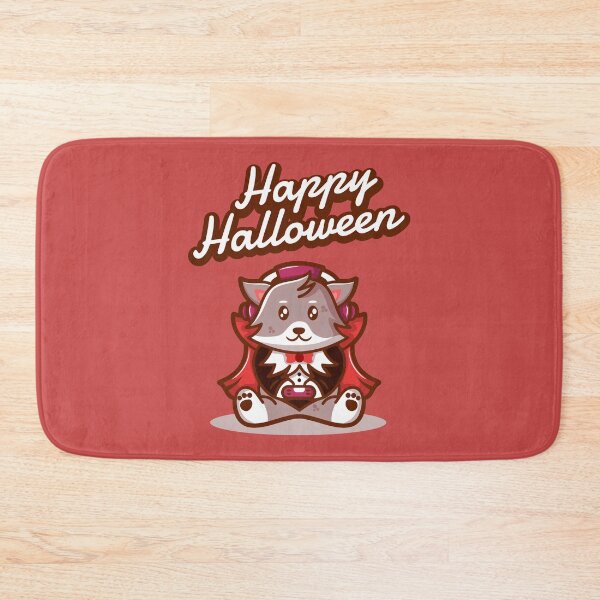 Item preview, Cute baby wolf happy Halloween greeting designed and sold by Tobasiano.