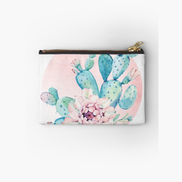 Item preview, Pretty Cactus Mint Green Pink and Rosegold Desert Cacti Wall Art designed and sold by DesertDecor.