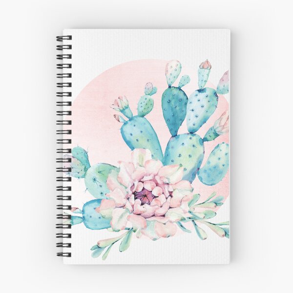 Item preview, Pretty Cactus Mint Green Pink and Rosegold Desert Cacti Wall Art designed and sold by DesertDecor.