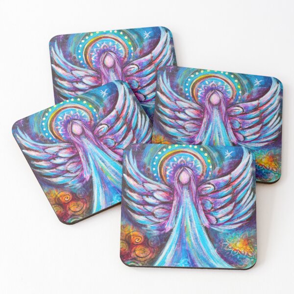 Item preview, Blessed Blue Angel Guide Painting designed and sold by heartsake.