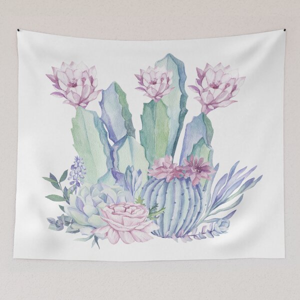 Item preview, Trendy Cactus Pink and Mint Green Desert Cacti Design designed and sold by DesertDecor.
