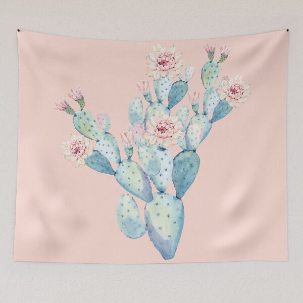 Item preview, Pretty Cactus Pink and Mint Green Desert Cacti Home Decor designed and sold by DesertDecor.