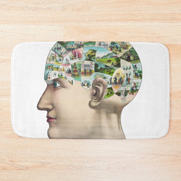 Item preview, Vintage Phrenology Head Humanity Mindmap Illustration  designed and sold by Old Soul Vintage .