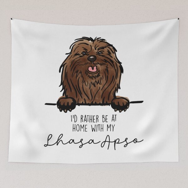 Item preview, I’d rather be at home with my Lhasa Apso designed and sold by Little Fuzz Shop.
