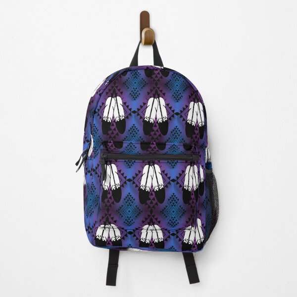 Item preview, Dark Blue / Hot Pink Gradient / Black Double Feather Native Print designed and sold by JMWCD.