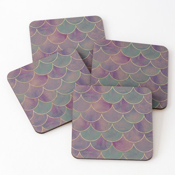 Item preview, Purple Green Mermaid Scales Pattern Design - Scales Patterns designed and sold by antevasinart.