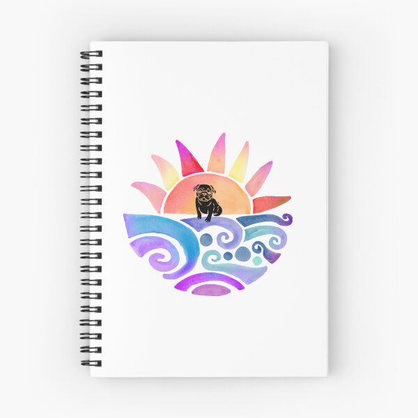 Item preview, Sunset Pug. Retro Sunset Pug. Vintage Sunset Pug designed and sold by Doggymadness.