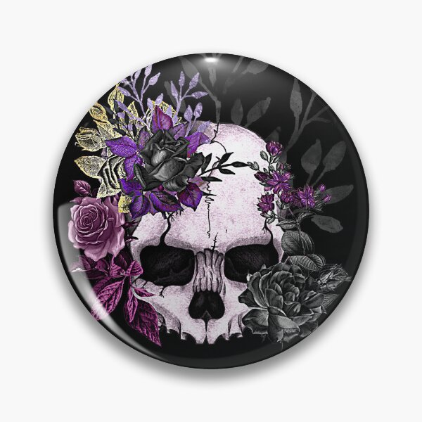 Item preview, Gothic Skull and Flowers designed and sold by Gothic Fantasy.