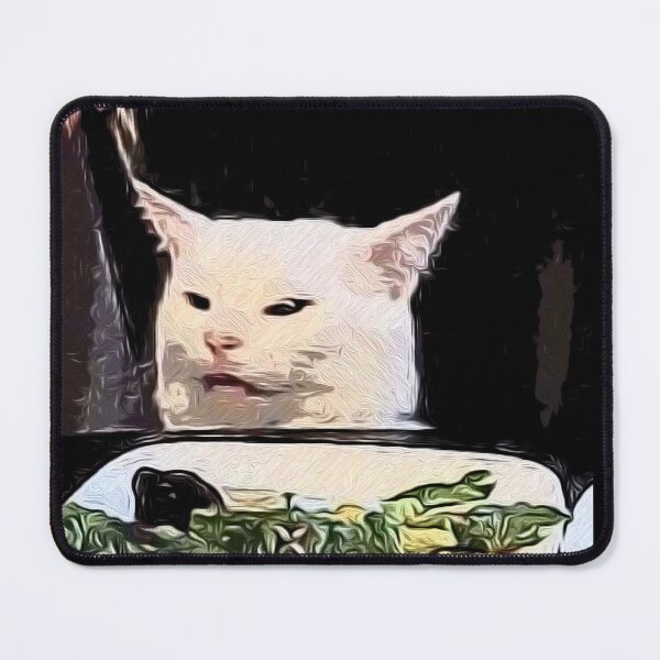 Item preview, Famous Popular meme Eating Cat OIL PAINTING style Artwork designed and sold by M-Osamah.