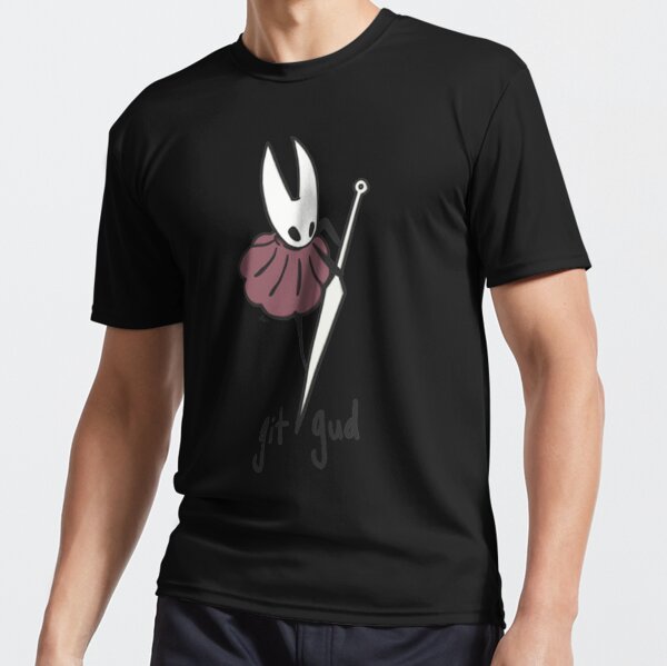 T-Shirt Unisex - Grey - Propaganda - Hollow Knight Hornet variant git gud