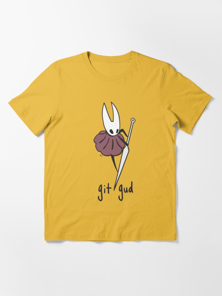 T-Shirt Unisex - Grey - Propaganda - Hollow Knight Hornet variant git gud