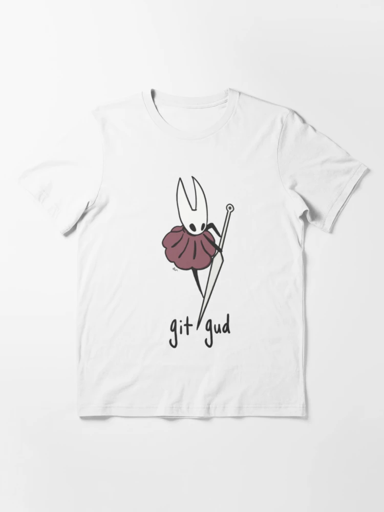 T-Shirt Unisex - Grey - Propaganda - Hollow Knight Hornet variant git gud