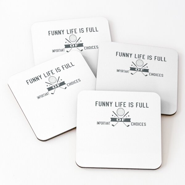 Item preview, Funny Life is Full of Important Choices Golf Gift for lovers golf designed and sold by Mambahfit.