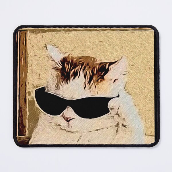 Item preview, Famous Popular meme Thinking Cat OIL PAINTING style Artwork designed and sold by M-Osamah.