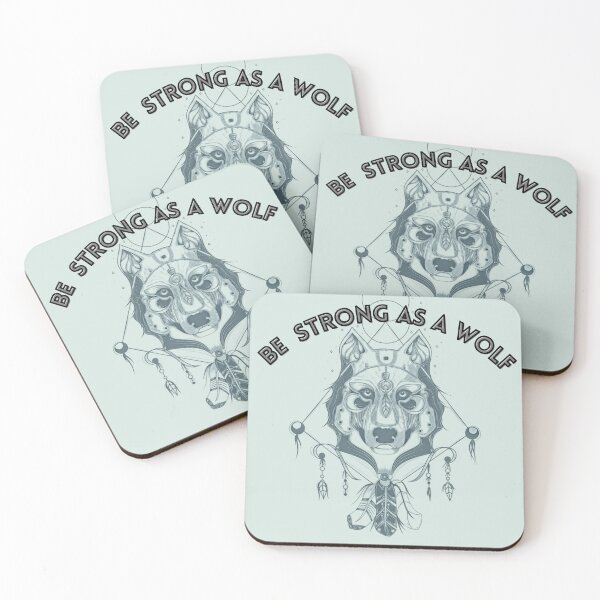 Item preview, be strong as a wolf t-shirts, brave t-shirts, wolf t-shirts designed and sold by BLUE  bubble.