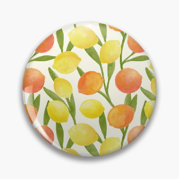 Item preview, Yellow Lemons and Oranges Citrus Summer Pattern designed and sold by trajeado14.