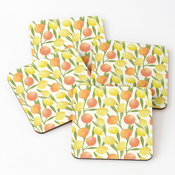 Item preview, Yellow Lemons and Oranges Citrus Summer Pattern designed and sold by trajeado14.