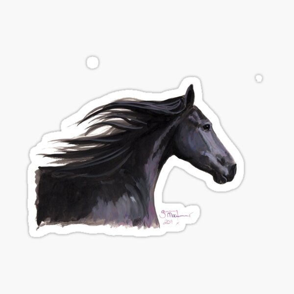 Item preview, Black Friesian Horse ' BREEZE ' by Shirley MacArthur designed and sold by Shirley MacArthur Limited.