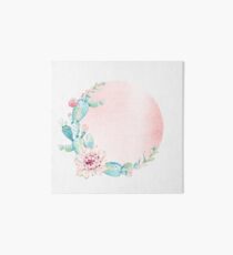 Trendy Cactus Rosegold and Turquoise Desert Cacti Southwest Design Art Board