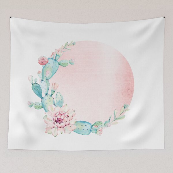 Item preview, Trendy Cactus Rosegold and Turquoise Desert Cacti Southwest Design designed and sold by DesertDecor.
