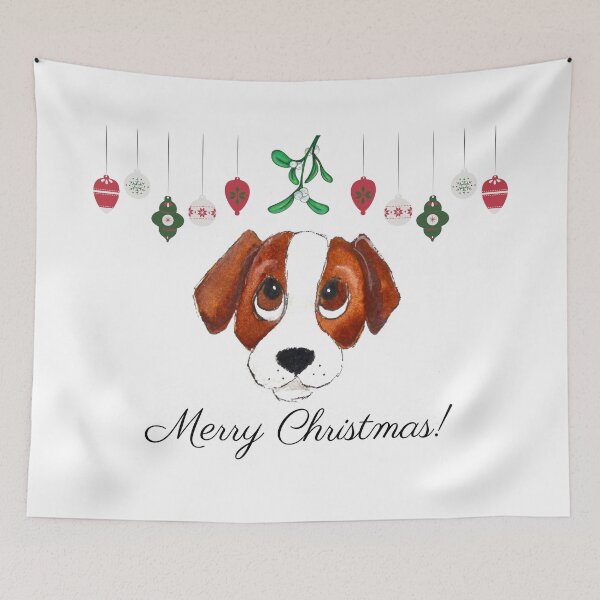 Artikelvorschau, Beagle-Weihnachten entworfen und verkauft von PaintedbyCarol.